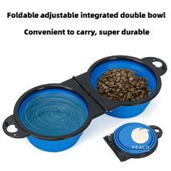 2-in-1 Foldable Dual Pet Bowl – Portable Travel Feeding & Drinking Dish - Onlytenbucks.com