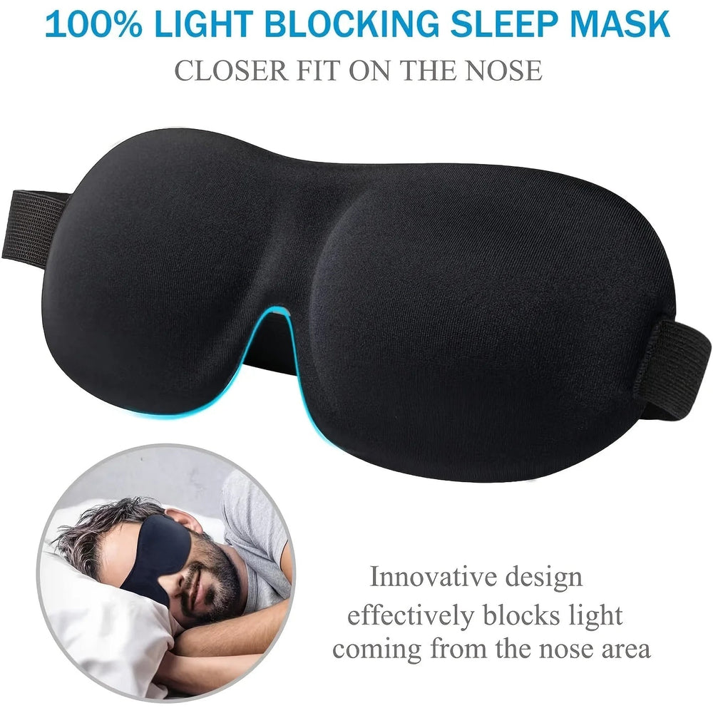 3D Contoured Sleep Mask – Ultra - Soft Breathable Light Blocking Eye Cover - Onlytenbucks.com