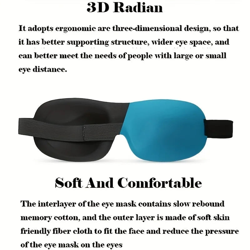 3D Contoured Sleep Mask – Ultra - Soft Breathable Light Blocking Eye Cover - Onlytenbucks.com