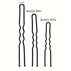 50pcs Solid Color U-shaped Hair Pins, Bridal Hairstyle Accessories Bun Holder For Wedding Veil, Secure Grip Hair Clips For Updos