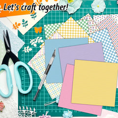 12pcs Easter Scrapbook Paper Set | Decorative Crafting Paper for DIY Arts, Journaling, close-up view