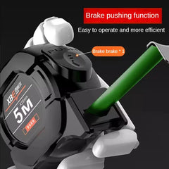 Self Locking Fluorescent Steel Tape Measure | High Precision Waterproof Measuring Tool close-up view