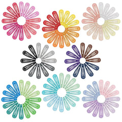 50Pcs Snap Hair Clips Candy Color Glossy 2 Inches No Slip Metal Hair Pins Clips Barrettes Accessories for Baby Girls Toddlers