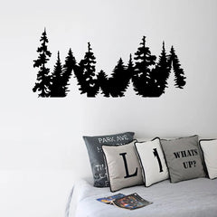 Mountain Forest Trees Vinyl Sticker Decal | Nature Adventure Wall Art for Car Laptop alternate view