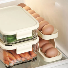 2 Floors Automatic Egg Dispenser For Countertop Cooler Kitchen Organizer alternate view