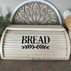 Farmhouse Bread Box Sticker | Kitchen Pantry Label Decal alternate view