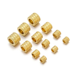 10Pcs Stainless Steel Big Hole Spacer Beads | DIY Jewelry Findings for Bracelets and N close-up view