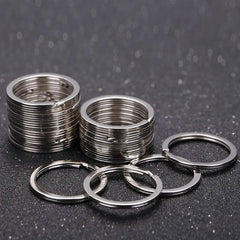 20pcs Metal Split Jump Rings Metal Hooks for DIY Keychain Pendant Making Accessory alternate view