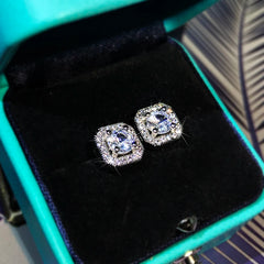 Luxury High Quality White Zircon Earrings 925 Sterling Silver Fashion Jewelry Ladies alternate view