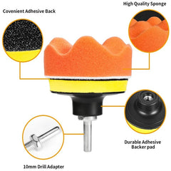Car Polishing Sponge Pads Kit Foam Pad Buffer Kit Polishing Machine Wax Pads for Auto alternate view