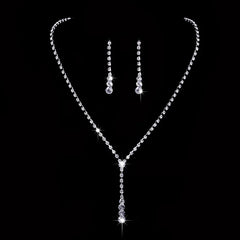 Fashion Crystal Bride Jewelry Set Rhinestone Silver-plated Wedding Dress Banquet Neck alternate view