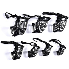 Adjustable Puppy Big Dog Muzzle Safety Breathable Pet Mouth Mask for Small Medium Larg close-up view