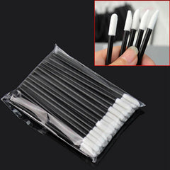 5/50/100 Pcs Lip Brushes Soft Cosmetic Lip Brush Lipstick Lip Glossy Wands Cleaner App close-up view