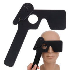 Black Lorgnette Occluder | Multi Pinhole Hand Occluder for Optometry & Sleep Aid