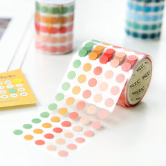 Color Dot Washi Tape Set | Decorative Masking Tape for DIY Scrapbooking