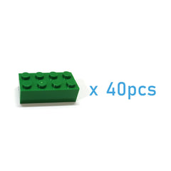 40pcs DIY Building Blocks Thick Figures Bricks 2x4 Dots | Educational Creative Toy fo alternate view