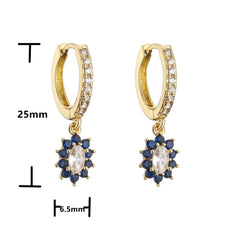 Cubic Zirconia Hoop Earrings | Classic Dazzling Stud Earrings for Women alternate view