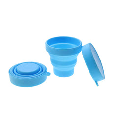 Silicone world Folding Cups 150ml Food Grade Water Cup Travel Silicone Retractable Col close-up view