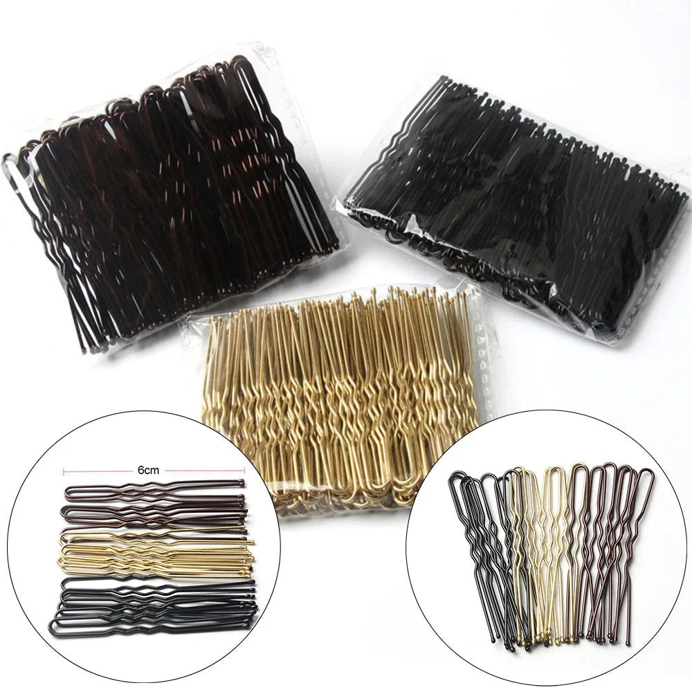 50 Pcs/Bag 6cm Hair Pins And Clips U Shaped Hairclip Bobby Pins For Women Girls Hairpins Bridal Hair