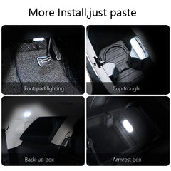 SEAMETAL Mini Touch Light for Car USB Rechargeable Led Light Magnetic Reading Lamp Gentle Illumination for Car Floor Trunk Hood