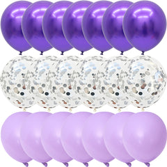 40PCS Silver White Purple Metal Latex Confetti detail view