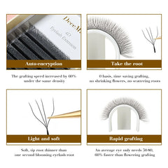 DeceMars 4D W Shaped Eyelash Extension | 12 Lines Per Tray alternate view