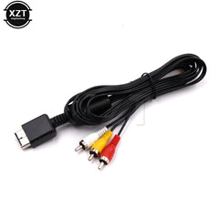 1.8 M 3RCA TV Adapter Cable AV Cable Audio Video Cable for Sony Playstation 2 3 PS2 PS close-up view