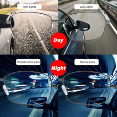 VIVIBEE Driving Rectangle Polarized Men Sunglasses Photochromic Fishing Women Car Driving UV400 Polarizing Male Sun Glasses