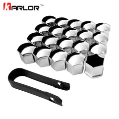 Wheel Nut Covers ABS Chrome 17 19 21mm 20 Pcs