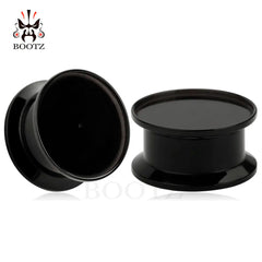 KUBOOZ Acrylic Custom Ear Plugs Tunnels | Fashion Body Jewelry Ear Gauges close-up view