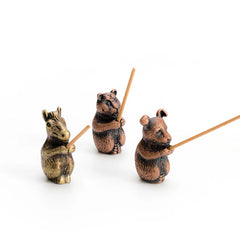 PINNY Metal Chinese Zodiac Incense Holder | Mini 12 Animals Stick Incense Base alternate view
