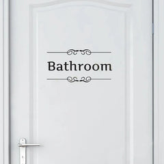 French Bathroom Toilet Sign Vinyl Sticker Decal | WC Entrance Sign Door Decal for Fran close-up view