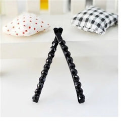 Women Hairpins Solid Black Color Hairgrips Hair Accessories Fashion Metal Barrettes S alternate view