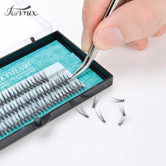 Natural Fishtail Dovetail Eyelashes | Soft Mink Eyelash Extension Tool alternate view