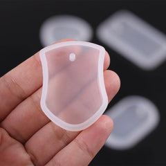 1/6/10pcs DIY Keychain Pendant Silicone Mold Set Crystal Epoxy Resin Mold Round Rectan close-up view