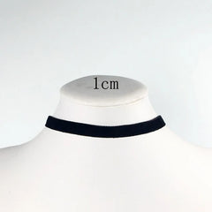 Korean Fashion Womens Accessoires Punk Gothic Soft Black Velvet Choker Necklace Girl Nec detail view