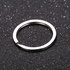20pcs Metal Split Jump Rings Metal Hooks for DIY Keychain Pendant Making Accessory close-up view