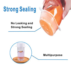 Universal Reusable Silicone Stretch Lids Food Wrap Silicone Cover for Cookware Bowl Pa close-up view