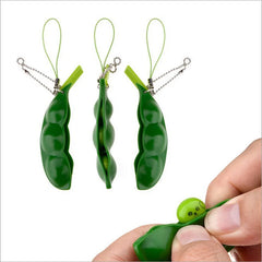 Peapod Fidget Toy | Squishy Stress Relief Pea Pod close-up view