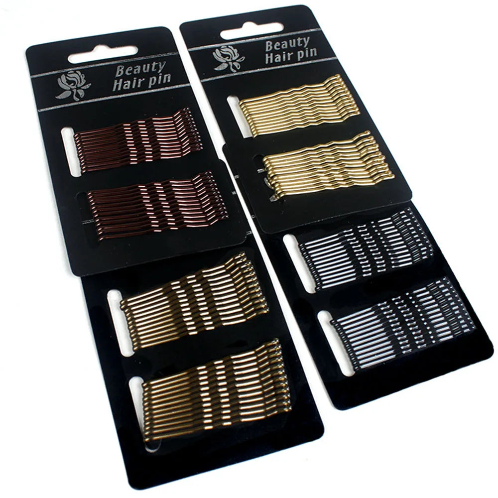 24Pcs/set Hair Clip Ladies Hairpins Girls Hairpin Curly Wavy Grips Hairstyle Hairpins Women Bobby Pi