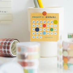Color Dot Washi Tape Set | Decorative Masking Tape for DIY Scrapbooking detail view