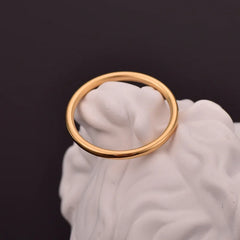 316 Stainless Steel Rounded Thin Rings Women Girls Small Circle Ring Jewelry 1.5mm Rose Gold Silver Color Size 4 5 6 7 8 9 10 11