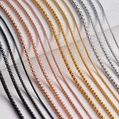 Stainless Steel Figaro Pearl Chain Necklace | Unisex Pendant Jewelry