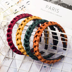 Braided Headband Women Girls Elastic Hairbands Non-slip Fashion Weaving Hair Hoop Ban alternate view