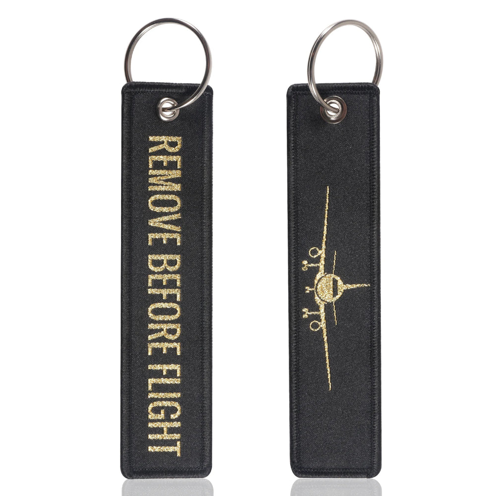 5 PCS Remove Before Flight Woven Keychains | Aviation Gift Luggage Tag Set