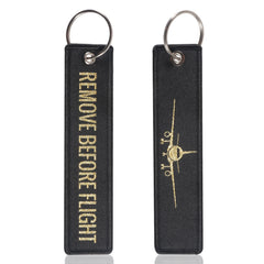 5 PCS Remove Before Flight Woven Keychains | Aviation Gift Luggage Tag Set