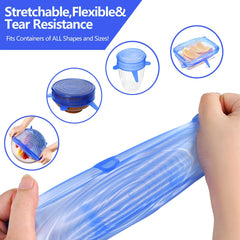 Universal Reusable Silicone Stretch Lids Food Wrap Silicone Cover for Cookware Bowl Pan detail view