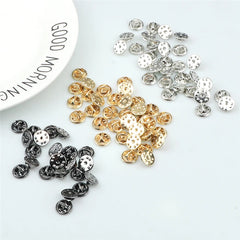 20 50 80 100pcs Colorful Metal Brooch Pin Back Squeeze Badge Holder Butterfly Clasp Clutch Care Cap For DIY Jewelry Making Craft
