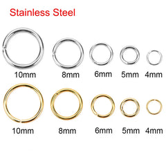 Open Jump Rings 4/5/6/8/10mm Split Rings Connectors Necklace Bracelet Jewelry