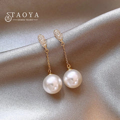 Elegant Drop Pearl Tassel Earrings | Fashion Jewelry for Women